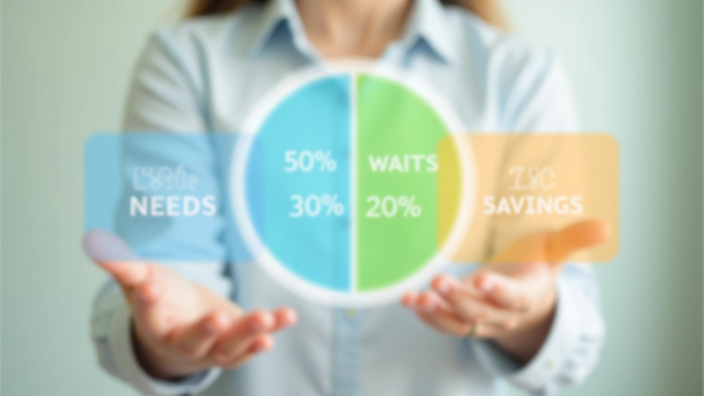 Grafické znázornění rozdělení rozpočtu podle pravidla 50-30-20